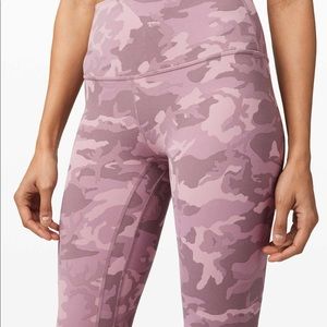 Lululemon Align Pant 25” Incognito Pink Camo gently worn